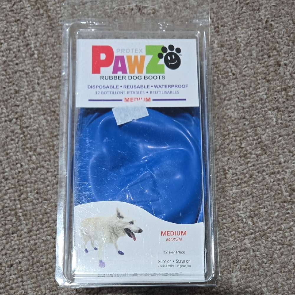 Protex Pawz Medium Blue Rubber Dog Boots